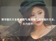 带字图片大全唯美霸气(唯美霸气的字图片大全，火力全开)