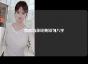 情感语录经典短句八字