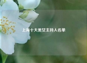 上海十大美女主持人名单