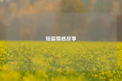 短篇情感故事