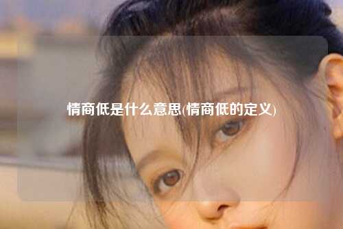 情商低是什么意思(情商低的定义)