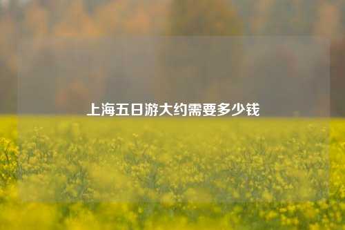 上海五日游大约需要多少钱